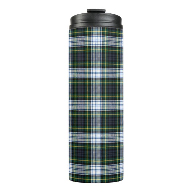 Garrafa Térmica Xadrez Clan Gordon White Green Check Tartan (Frente)