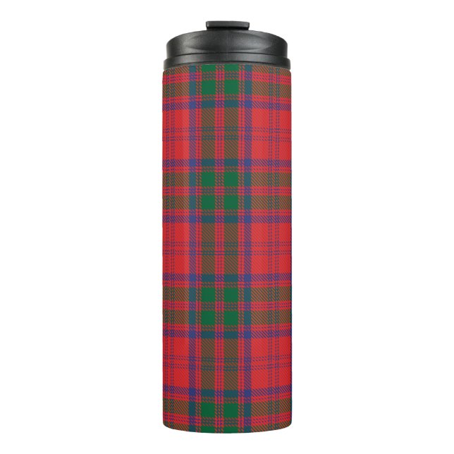 Garrafa Térmica Xadrez Clan Grant Tartan Blue Red Check (Frente)