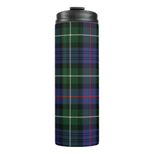 Garrafa Térmica Xadrez Clan MacKenzie Tartan Verde Preto
