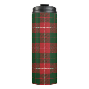 Garrafa Térmica Xadrez Clan MacKinnon Verde Vermelho
