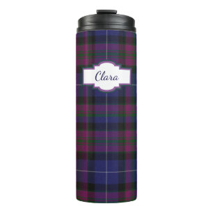 Garrafa Térmica Xadrez da Escócia Tumbler Térmico Personalizado