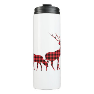 Garrafa Térmica Xadrez de Buffalo Vermelho Azul Xadrez Verde 2