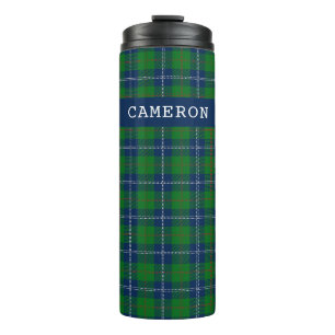 Garrafa Térmica Xadrez de Natal Verde Clássico de Tartan Personal