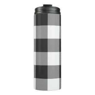 Garrafa Térmica Xadrez do Buffalo Check White e Black Squares