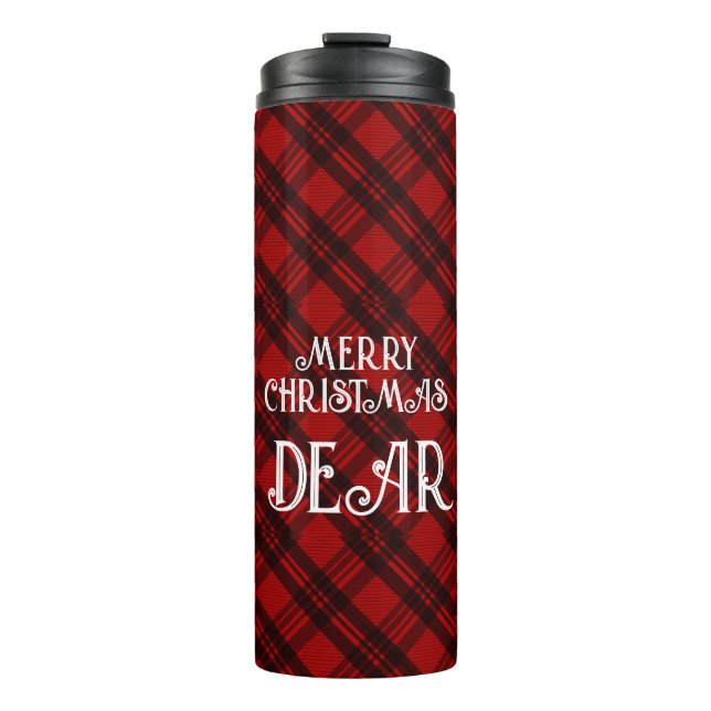 Garrafa Térmica Xadrez Elegante Moderna (Frente)