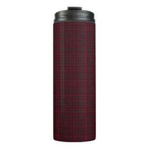 Garrafa Térmica Xadrez Escocês Burgundy Elegante