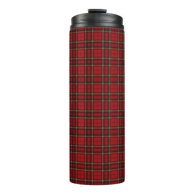 Garrafa Térmica Xadrez Escocês Vermelho Clássico (Frente)