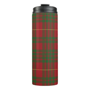 Garrafa Térmica Xadrez Escocesa Clan MacTavish Red Green Check
