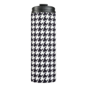 Garrafa Térmica Xadrez Preto e Branco Clássico