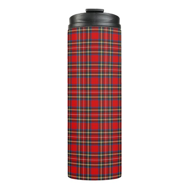 Garrafa Térmica Xadrez Real Stewart Tartan Padrão Escocês (Frente)