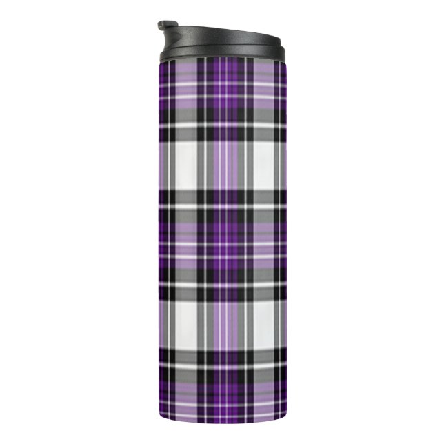 Garrafa Térmica Xadrez Roxo E Preta (Rotação à direita)
