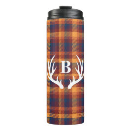 Garrafa Térmica Xadrez Rústica de Queda e Barcos Brancos Silhouett