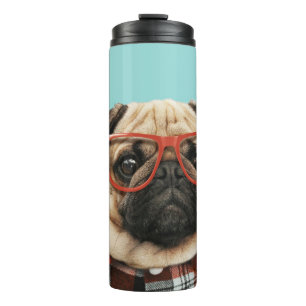 Garrafa Térmica Xadrez Shirt Pug