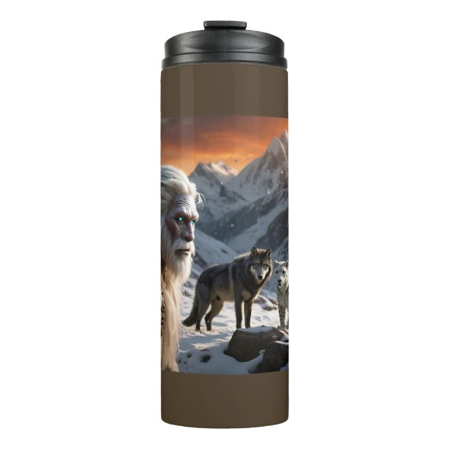 Garrafa Térmica Yeti e o Leopardo da Neve (Frente)