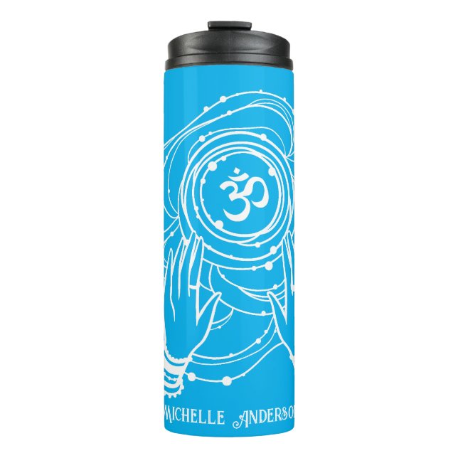 Garrafa Térmica Yoga Chakra Crown Mantra Thermal Tumbler (Frente)