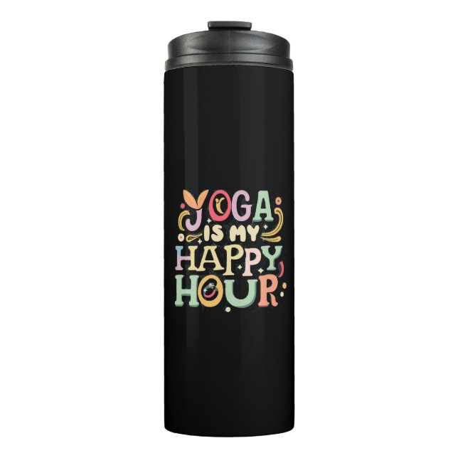 Garrafa Térmica Yoga É Minha Hora Feliz (Frente)