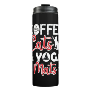 Garrafa Térmica Yoga Lover Café Gato E Yoga Mats