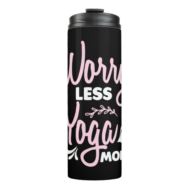Garrafa Térmica Yoga Lover | Worry Less Yoga More (Frente)