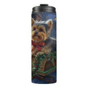 Garrafa Térmica Yorkshire Terrier Christmas Fesason
