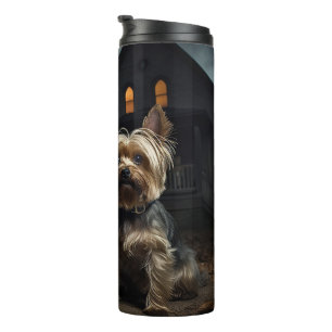 Garrafa Térmica Yorkshire Terrier Halloween Scary