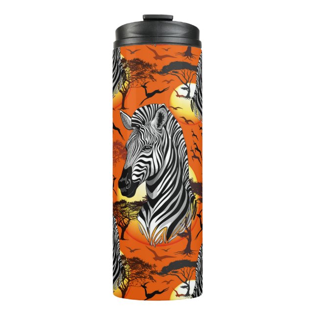 Garrafa Térmica Zebra African Savanna Wild Animal (Frente)
