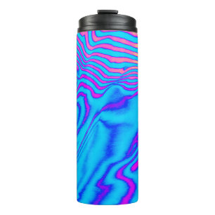 Garrafa Térmica Zebra com Listra Psicodélica
