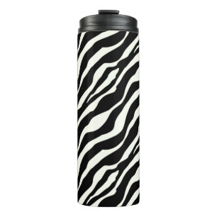Garrafa Térmica Zebra Stripes - Preto e Branco