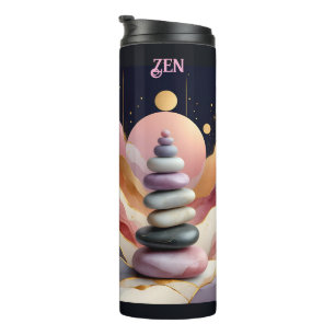 Garrafa Térmica Zen Spiritual Stones Equilibrar Cosmos Art