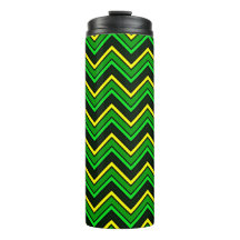 Zigzag verde, preto e amarelo