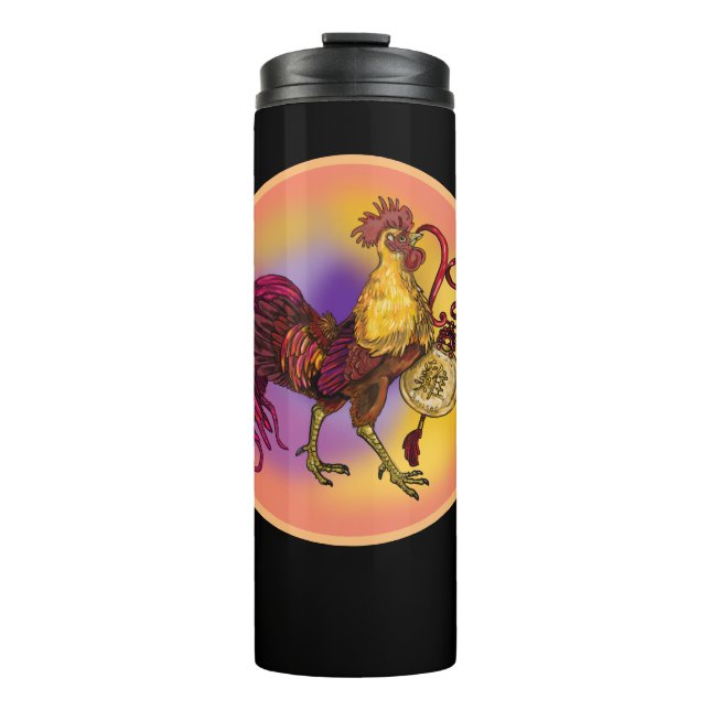 Garrafa Térmica zodiac chinês do galo (Frente)