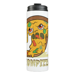 Garrafa Térmica Zombie Pizza Dia de as Bruxas engraçado Zompizza K