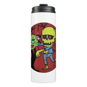 Garrafa Térmica zumbis de halloween