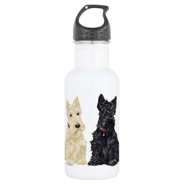 Garrafa Terriers Escoceses Trigo e Preto (Frente)