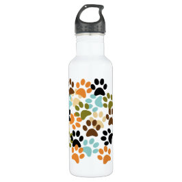 Garrafa Teste padrão do impressão da pata do cão