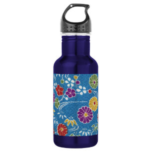 Garrafa Têxtil KIMONO Japonês, Padrão Floral