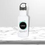 Garrafa Texto do Logotipo da Empresa Personalizada da Cor<br><div class="desc">Promova sua empresa com esta garrafa de água legal,  com aquarela verde,  logotipo personalizado e texto. Adicione facilmente seus detalhes clicando na opção "personalizar".</div>