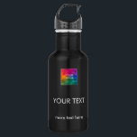 Garrafa Texto do logotipo de foto do modelo principal mais<br><div class="desc">Imagem Mínima Elegante Moderna e Elegante para Carregar Imagem Foto da Empresa Logotipo ou Imagem,  Foto,  Adicionar Nome de Texto Endereço Web Trendy Classic 18 oz Garrafa de Água.</div>