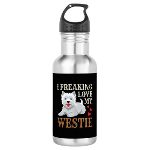 Garrafa Tipografia de Amor ao Cão Westie