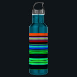 Garrafa Tiras coloridas finas - 1<br><div class="desc">Produto de design personalizado com um padrão colorido. Personalize este modelo com o seu trabalho de arte. Transfira este design para qualquer item.</div>