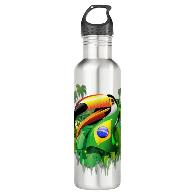 Garrafa Toco Toucan com bandeira do Brasil (Frente)