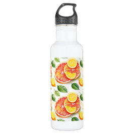 Garrafa Toranjas e limões Citros de Aquarelas