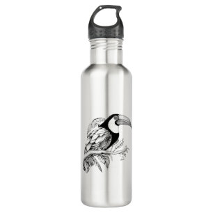 Garrafa Toucan Wild Nature Illustration Art Tatuagem