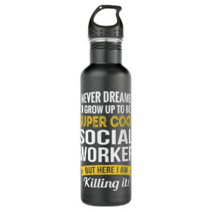 Garrafa Trabalhador Social Oferece Engraçado