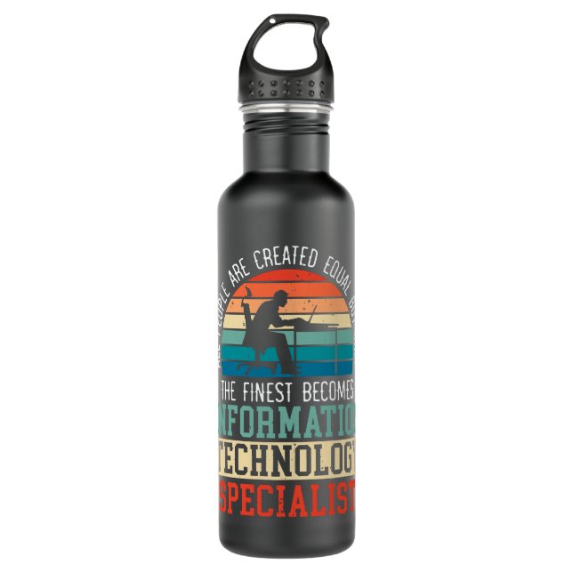 Garrafa Trabalho de computador especializado em tecnologia (Frente)