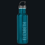 Garrafa Treinador de Gym Reutilizável Personalizado<br><div class="desc">Esse nome personalizado garrafa d'água de aço inoxidável é perfeito para caminhar,  caminhar,  ir à academia ou usar no escritório. Seu nome está em um fazer de fontes simples e moderno,  é fácil de ler!</div>