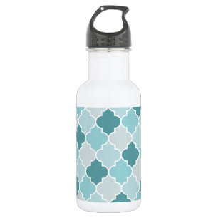 Garrafa Trellis Marroquino Azul, Treliça, Quatrefoil