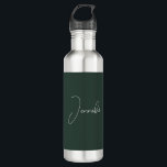 Garrafa Trendy Celtic Grayish Green Modern Add Nome Própri<br><div class="desc">Esse modelo pode ser personalizado para atender a todas as profissões profissionais.</div>