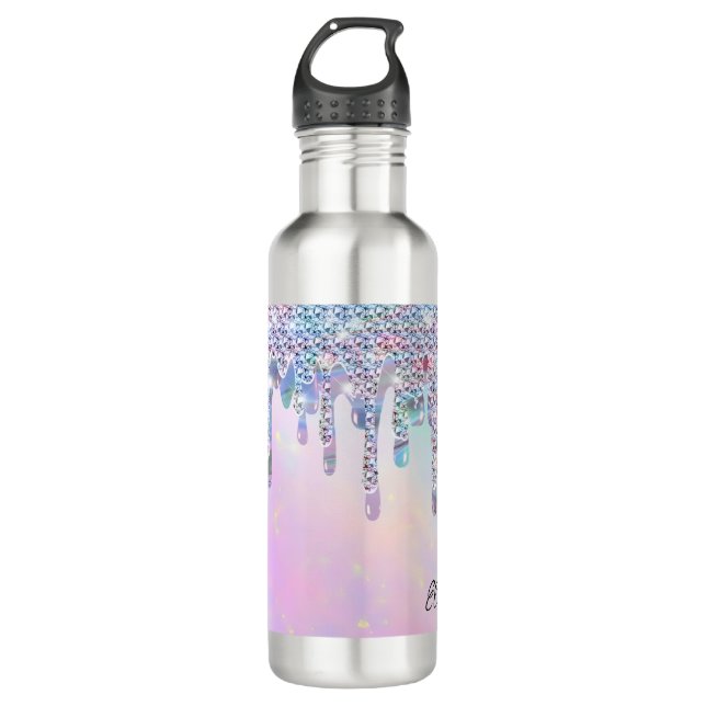 Garrafa Trendy Rainbow Glitter Drives Holographic (Frente)