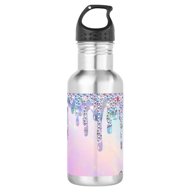 Garrafa Trendy Rainbow Glitter Drives Holographic (Frente)