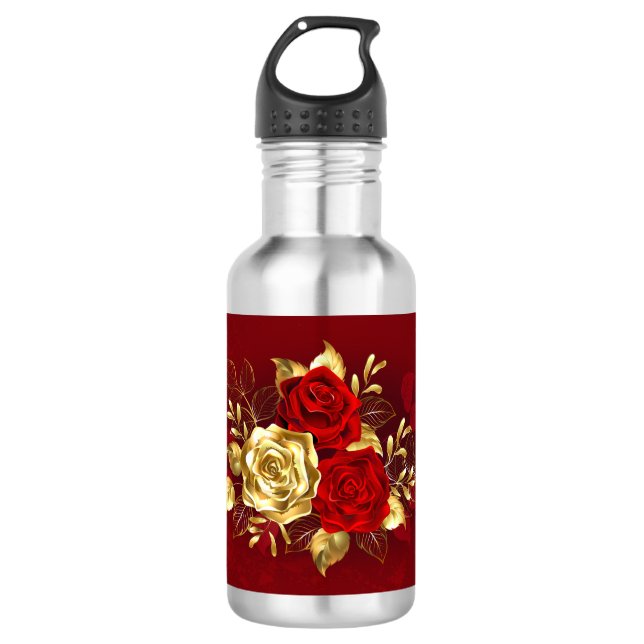 Garrafa Três Rosas de joalharia (Frente)
